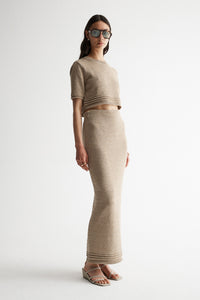 Arnu Knit Skirt Taupe